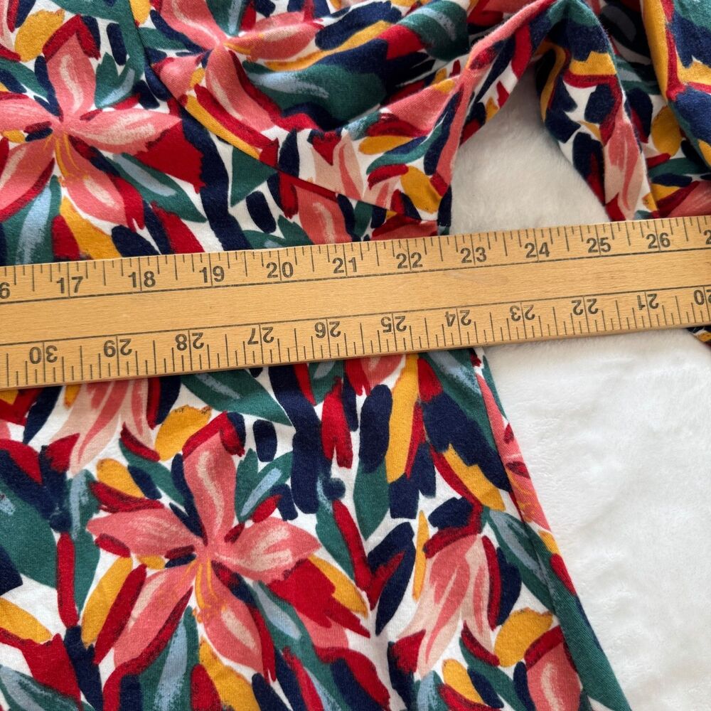 d&co Women's Top Size 1X Colorful Floral Print 3/4 Sleeves - Picture 3 of 4